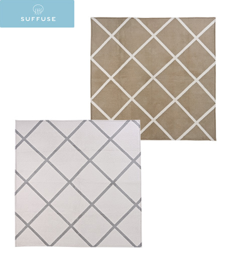 ～お部屋のアクセントに～【ＳＵＦＦＵＳＥ】【今風カジュアル】年中使える中敷カーペットサイズ：約2帖用（約185×185ｃｍ）商品番号：84-421-773-01～02￥3,700+税(税込￥4,070)　サイズ：約3帖用（約185×240ｃｍ）商品番号：84-421-773-21～22