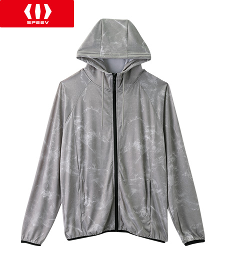 ~UV対策にも使えるハイストレッチ素材のカジュアルパーカー~【SPEEV】【アクティブスタイル】メンズ ストレッチUVパーカカラー:グレー・チャコールグレーサイズ:M・L・LL商品番号:53-001-005-01~06