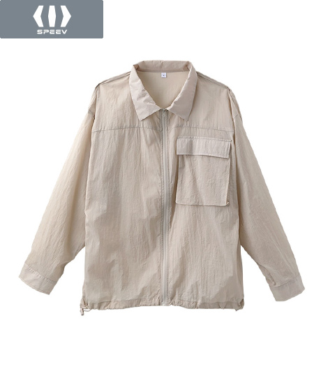 ～シアーがポイントのシャツジャケット～【ＳＰＥＥＶ】【アクティブスタイル】レディース　シアーシャツジャケットカラー：グレーサイズ：M/L商品番号：03-005-105-21～