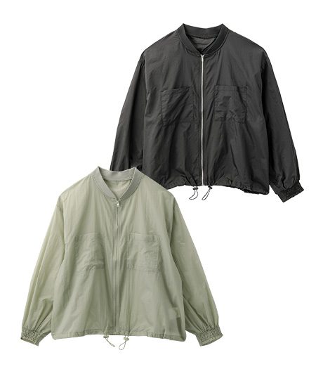 【大きなサイズ】レディースシアーブルゾンサイズ：3L・4L商品番号：07-081-704-01～