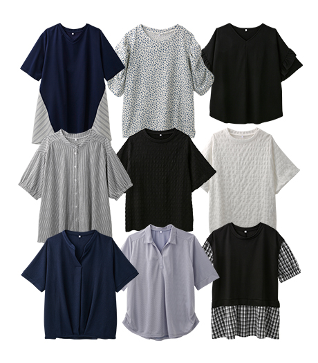 ～シンプルなのに印象的。着るだけで、毎日がちょっと特別に。～【大きなサイズ】レディース着るだけでステキに変身トップスサイズ：3L・4L商品番号：07-021-260-01～･21～･41～他