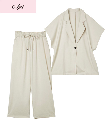 ~セットアップで大人っぽく綺麗に着こなす~【Api】【トレンドスタイル】レディースジャケットセットアップ商品番号:41-104-118-01~06