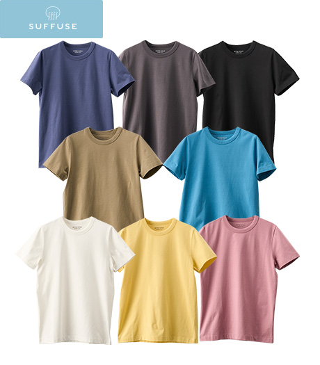 ～カシミヤのような肌触りを持った世界最高級のコットンです～【ＳＵＦＦＵＳＥ】【今風カジュアル】【綿の宝石「スヴィンゴールド」】レディースＴシャツ各種商品番号：42-101-497-41～92