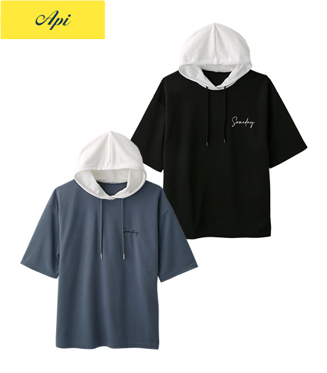 ~配色使いがポイント~【Api】【トレンドスタイル】メンズ配色プルパーカサイズ:M・L商品番号:51-201-045-01~