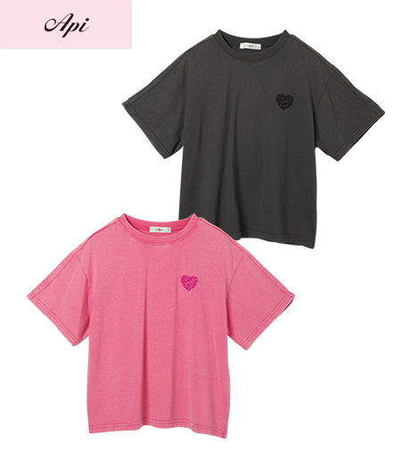 ～雑誌Ｃｕｕｇａｌモデルが着るトレンドコーデ～【Ａｐｉ】【トレンドスタイル】ガールズＴシャツカラー：グレーピンクサイズ：140・150・160㎝商品番号：62-523-327-81～86