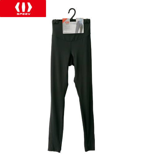 ～裾パワーネットで通気性抜群。ハイウエスト設計でズレにくく１枚履きもしやすいデザイン～【ＳＰＥＥＶ】【アクティブスタイル】レディースサイド柄スポーツレギンスサイズ：M・Ｌ・ＬＬ商品番号：72-522-219-61～