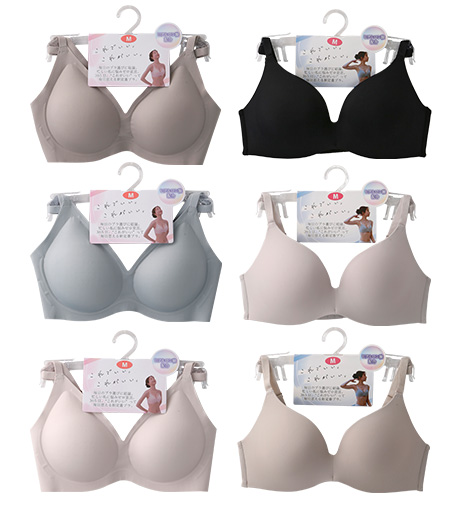 ～毎日のブラ選びに結論。忙しい私に悩みゼロ宣言。３６５日、“これがいい”って毎日思える新定番ブラ。～（これでいい、これがいい）（ヒアルロン酸保湿加工）レディースノンワイヤーブラジャーサイズ：M・L・LL商品番号：72-525-403-01～72-525-403-21～