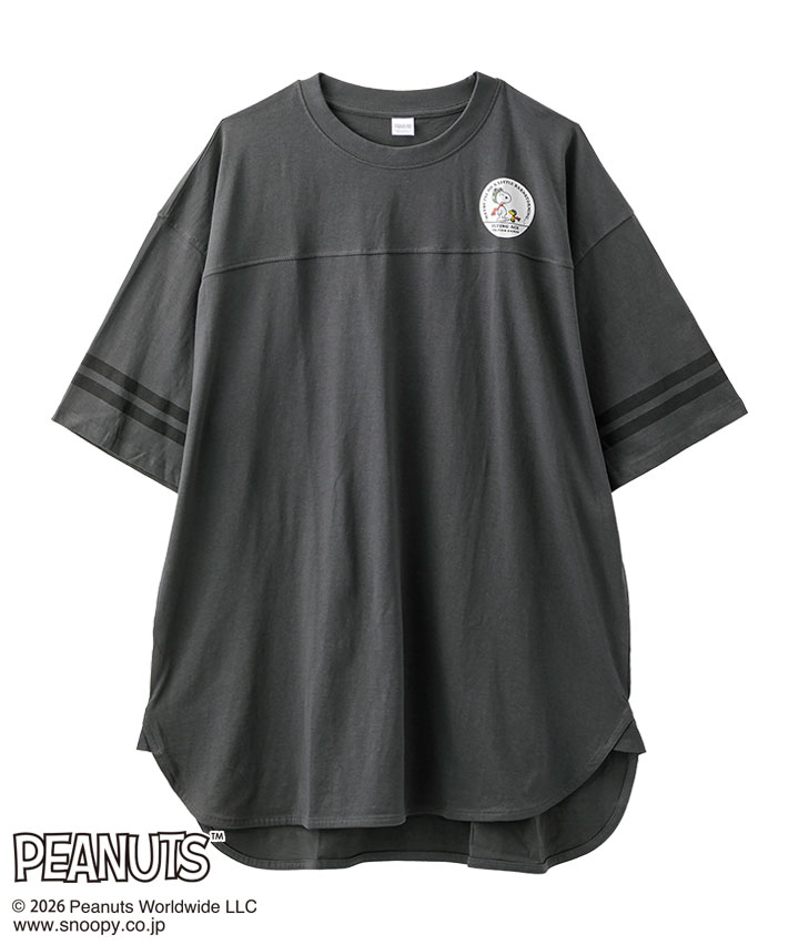 【PEANUTS】レディースフットボールTシャツサイズ:3Lサイズ / 4Lサイズ商品番号:07-101-818-21~