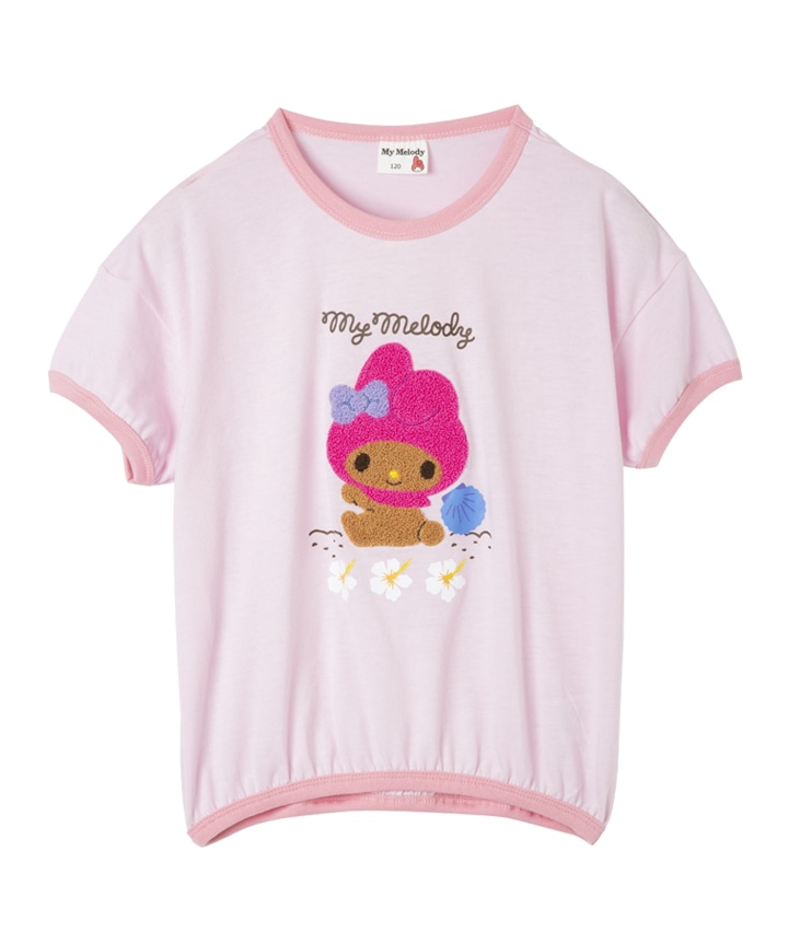 【サンリオキャラクターズ】(マイメロディ)ガールズサガラ刺しゅうTシャツサイズ:110㎝ / 120㎝ / 130㎝商品番号:62-705-341-21~