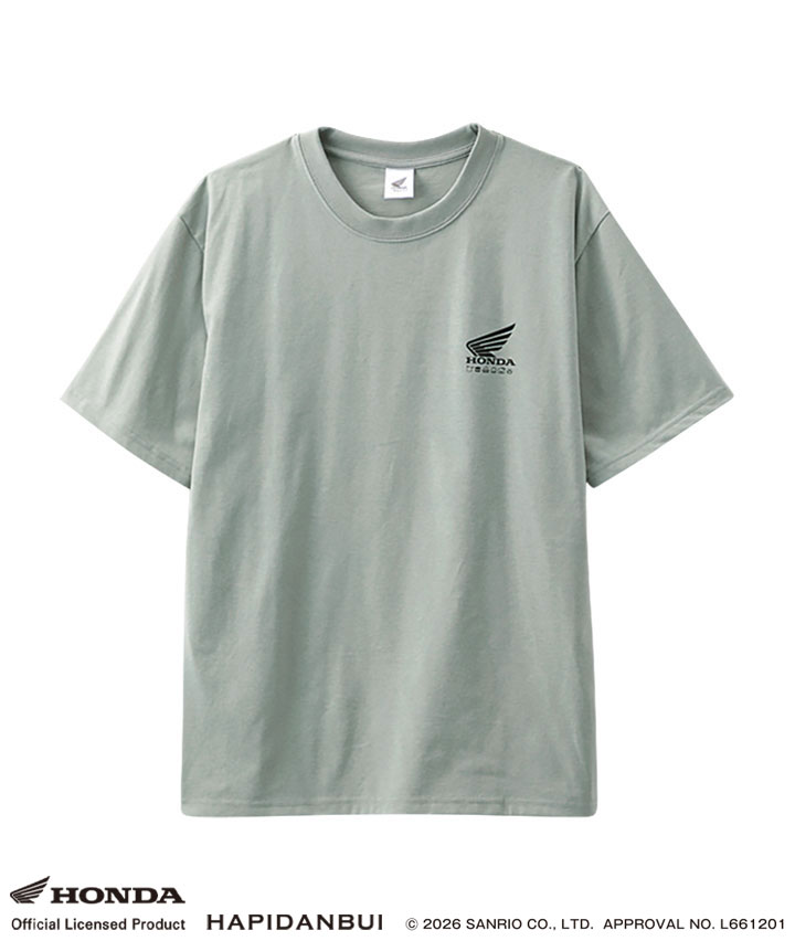 【HONDA×はぴだんぶい】メンズ半袖ウィングプリントTシャツ商品番号:51-511-046-85~
