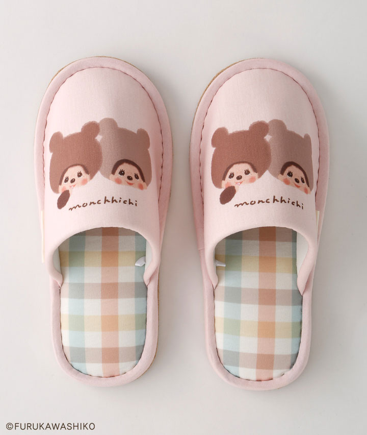 【モンチッチ】スリッパ　中チェック商品番号：84-601-466-21～
