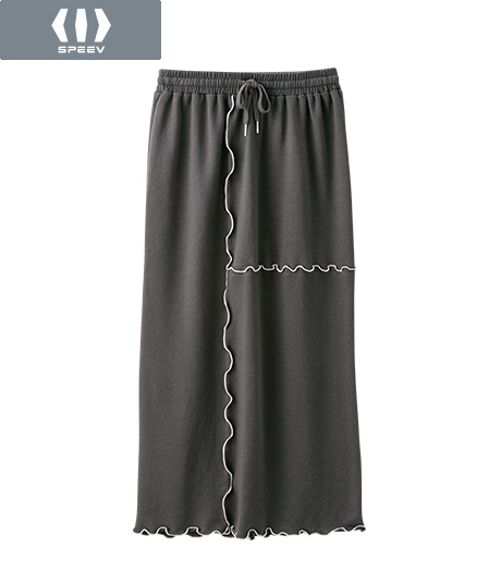 ~ライン入りデザインでスポーティーに~【SPEEV】【アクティブスタイル】レディースラインスカートカラー:ブラックネイビーカーキサイズ:M/L商品番号:03-006-103-41~