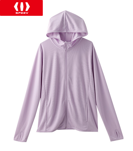 ~日よけパーカーで初夏もアクティブに~【SPEEV】【アクティブスタイル】レディースサンブロックパーカーカラー:ホワイトグレーネイビーパープルサイズ:M/L/LL商品番号:03-003-006-21~