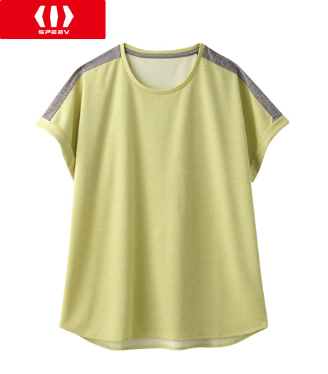~初夏に最適な冷感カットソー~【SPEEV】【アクティブスタイル】レディースレディーススポーツカットソーカラー:ブラックチャコールグレーサイズ:M/L/LL商品番号:03-001-630-01~