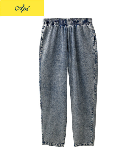 ～使い勝手抜群のイージーパンツ～【Ａｐｉ】【トレンドスタイル】メンズデニムシェフパンツサイズ：M・L商品番号：51-202-108-21～