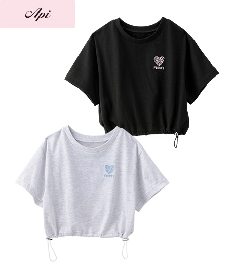 ～雑誌Ｃｕｕｇａｌモデルが着るトレンドコーデ～【Ａｐｉ】【トレンドスタイル】ガールズＴシャツカラー：オートミールブラックサイズ：120・130cm商品番号：62-705-337-21～24