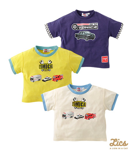 ～ママインフルエンサープロデュースブランド【ＬＩＣＳ】～【ＬＩＣＳ】【トミカ】ベビー男の子Ｔシャツサイズ：90・100㎝商品番号：63-571-153-01～06、21～23