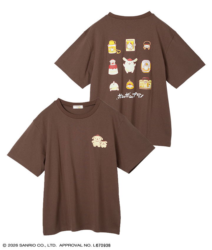 【サンリオキャラクターズ】レディースバックプリントＴシャツ商品番号：41-201-702-21～