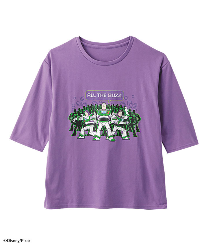 【Ｄｉｓｎｅｙ Ｐｉｘａｒ】（トイストーリー５）レディース五分袖プリントＴシャツサイズ：Ｍサイズ / Ｌサイズ / ＬＬサイズ商品コード：42-201-245-21～