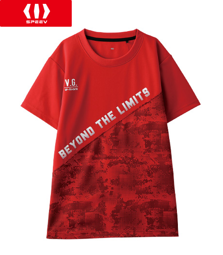 ~デザイン色々で選ぶ楽しさ~【SPEEV】【アクティブスタイル】ボーイズ半袖Tシャツカラー:レッドサイズ:140・150・160㎝商品番号:61-546-741-01~