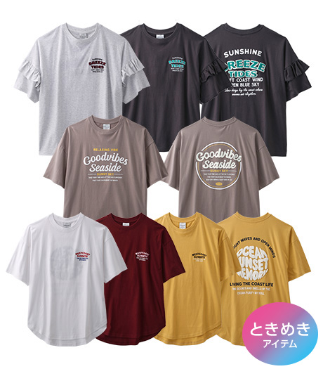 【大きなサイズ】レディースＴシャツサイズ：3L・4L商品番号：07-021-856-01～･21～･41～