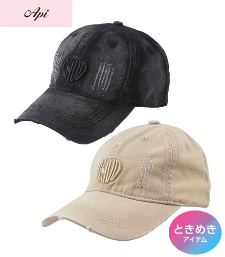 【Ａｐｉ】【トレンドスタイル】ダメージロゴキャップ商品番号：33-551-623-01～02