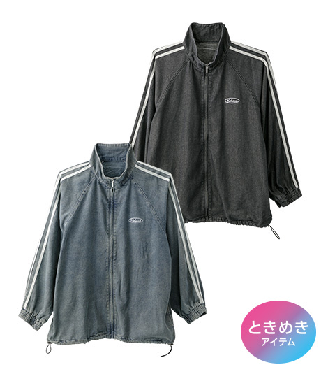 【大きなサイズ】レディースデニムブルゾンサイズ:3L・4L商品番号:07-081-347-41~